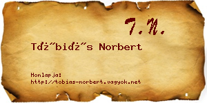 Tóbiás Norbert névjegykártya