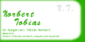 norbert tobias business card